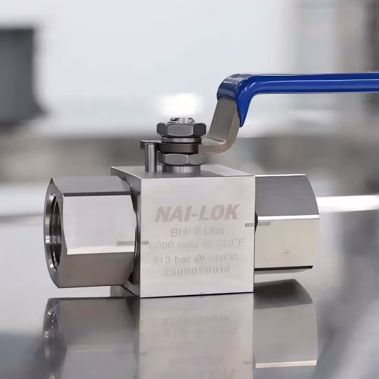 Acier inoxydable sanitaire SS304/SS316L hygiénique non-rétention 3 pièces vanne à bille et vanne à globe